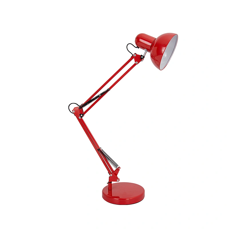Flexible long swing arm led desk lamp metal adjustable folding reading modern table lamp