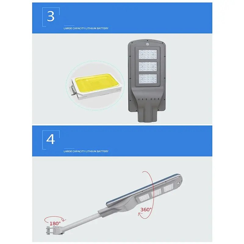 20W 40W 60W Outdoor Powered Street Light Sensor Solar Garden LED Park Road
