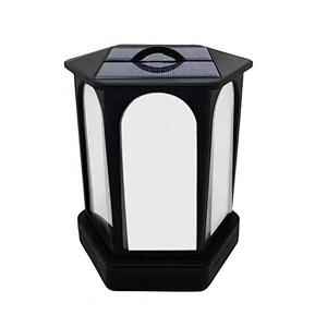 Hot selling 2019 new Solar Energy Special Effect Hexagonal Pavilion Flame Lamp