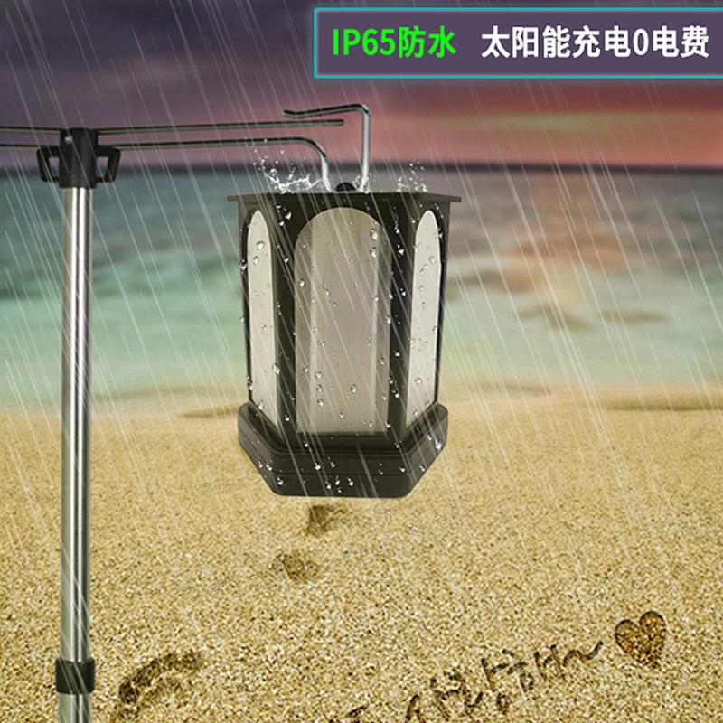Hot selling 2019 new Solar Energy Special Effect Hexagonal Pavilion Flame Lamp