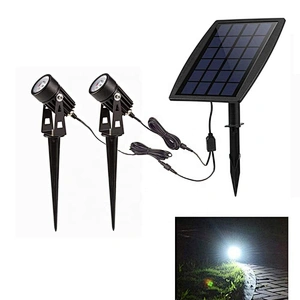 Solar Spotlights Waterproof IP65 Solar Powered 2LED Spotlight for Outdoor/Garden/Courtyard/Lawn lamp solar garden light