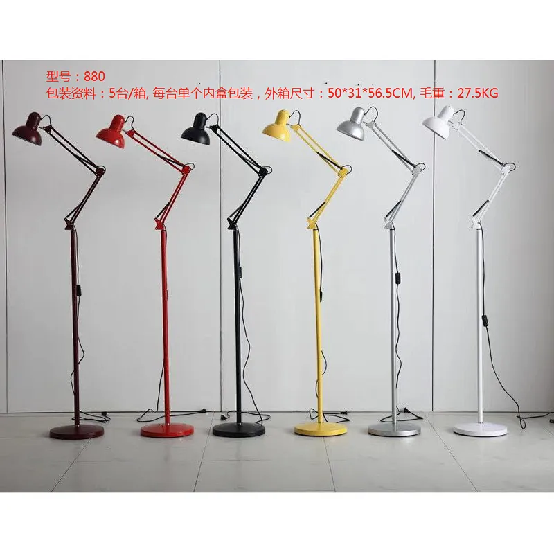 Modern Style Long Arm Foldable Working Table Lamp for Office American Wholesale Flexible Cute Metal Iron art long arm Desk Lamp