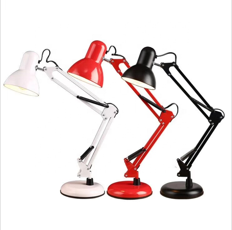 Hot Sale New design popular Metal plastic EU socket clip reading lamp clamp on table student study Desk Lamp work Table Lamp
