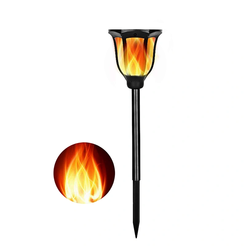 Solar Light Outdoor RGB LED Color Changing Flickering Flame Torches Dusk to Dawn Waterproof Landscape Light