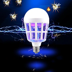 LED Mosquito Killer Bulb 220V 15W Bug Zapper Trap E27 Insect Anti Mosquito Repeller Night Light Killing Fly Bug Night lamp bulb