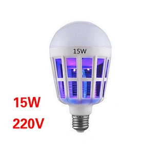 LED Mosquito Killer Bulb 220V 15W Bug Zapper Trap Lamp E27 Insect Anti Mosquito Repeller Night Light Killing Fly Bug Night lamp