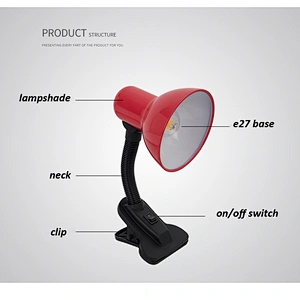 Clip Table Lamp - Blue - Ready Stock