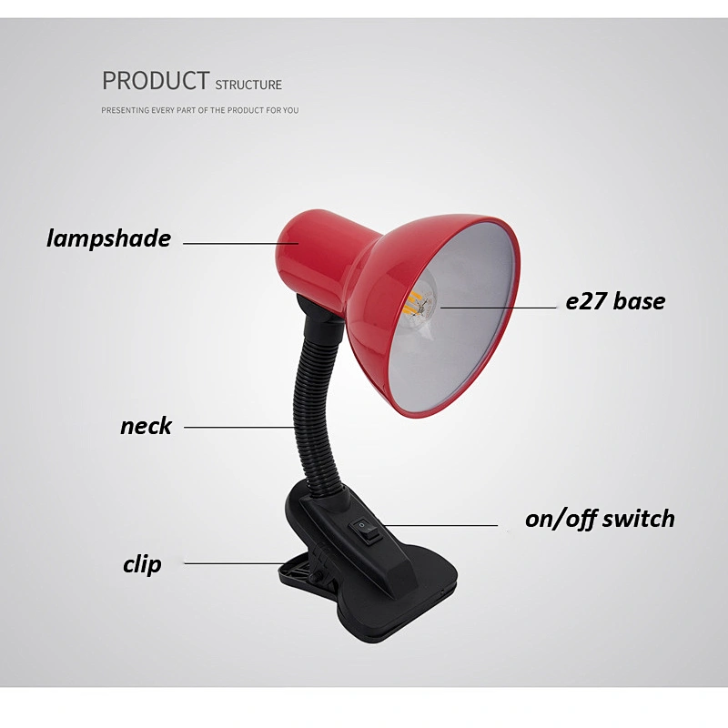 Clip Table Lamp - Blue - Ready Stock