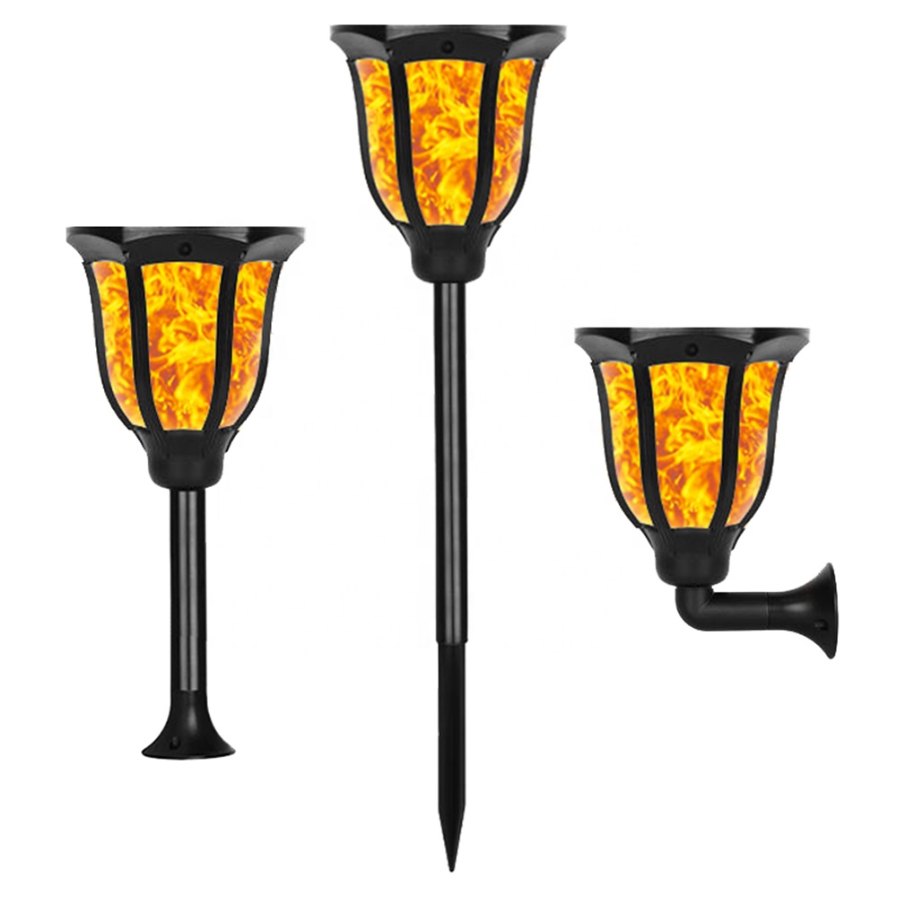 LED Lights Solar Powered Motion Sensor LED Street Light IP65 Protection Outdoor Wall Light, Solar Torch/Flame Lamp