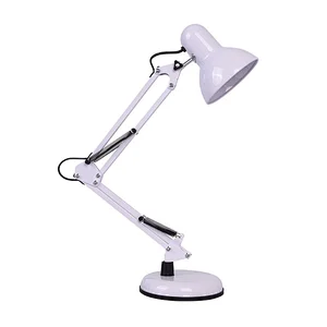 Flexible long swing arm led desk lamp metal adjustable folding reading modern table lamp