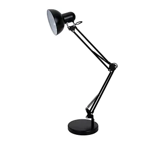 Modern Flexible Desk Lamps Iron Study/Computer Lights Reading Light Long Swing Arm Black/White LED Home Table Lamp