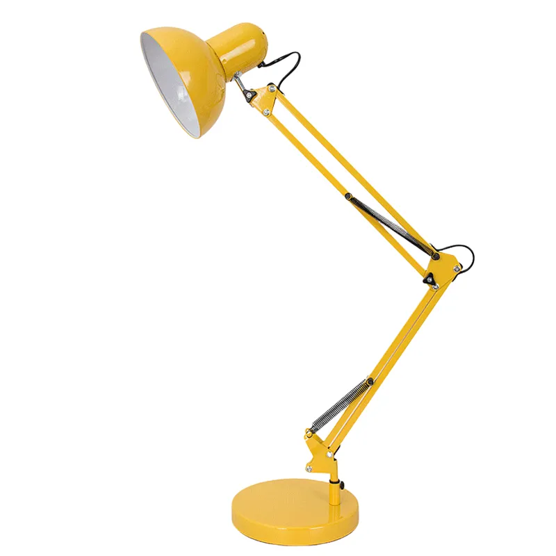 Modern Flexible Desk Lamps Iron Study/Computer Lights Reading Light Long Swing Arm Black/White LED Home Table Lamp