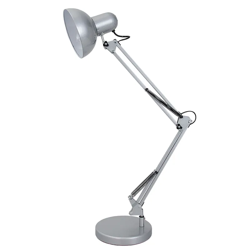 Modern Flexible Desk Lamps Iron Study/Computer Lights Reading Light Long Swing Arm Black/White LED Home Table Lamp
