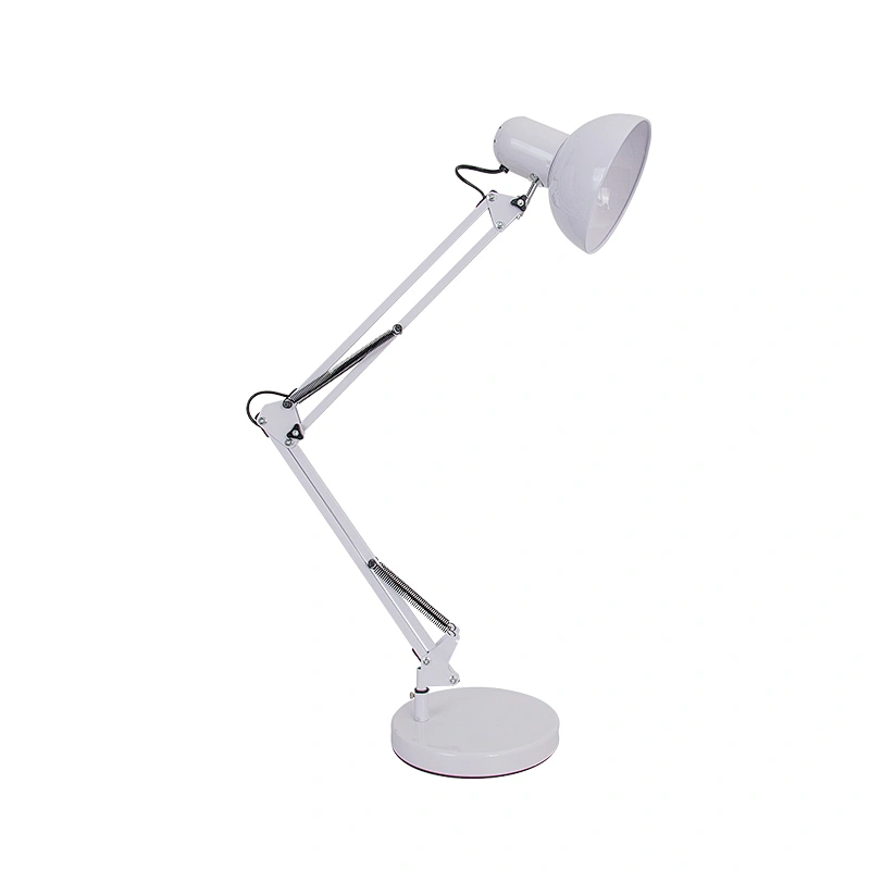 Modern Flexible Desk Lamps Iron Study/Computer Lights Reading Light Long Swing Arm Black/White LED Home Table Lamp