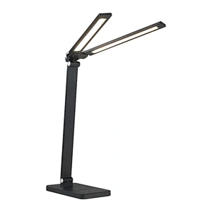 Modern Dimmable Bedroom Led Table Lamp Iron Folding LED Wireless Charging Reading Desk Lamp With Two Lighting Head 5 brightness dimmable led desk lamp led dimmable desk lamp led desk lamp dimmable led desk reading lamp desk reading led lamp