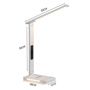 Modern Multifunctional Smart Usb Display Clock Table USB Lamp Portable Adjustable Foldable Office Table Reading Led Table