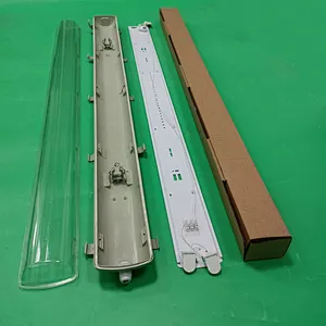 Waterproof Led Tube Tubular Tri Proof Light PC Case Kit IP54 Waterproof LED three-proof light