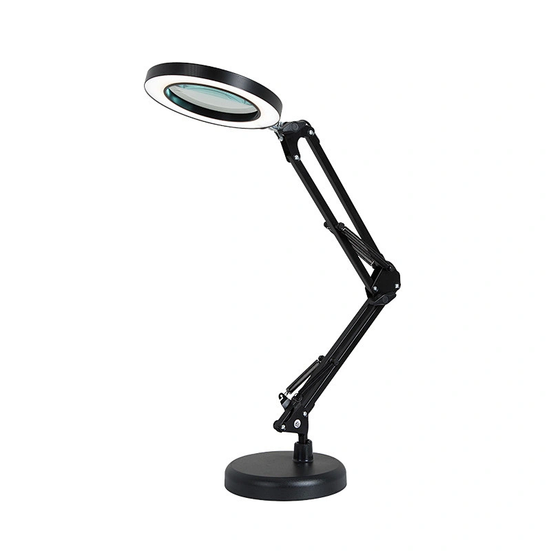 Magnifier Desk Lamp Dimmable LED Magnifying Lamp with Clamp and Stand Glass Lens Adjustable Swivel Arm Light magnifying lamp with clamp desk lamp with magnifying glass desk lamp magnifying glass magnifying glass desk lamp lamp with magnifying lens