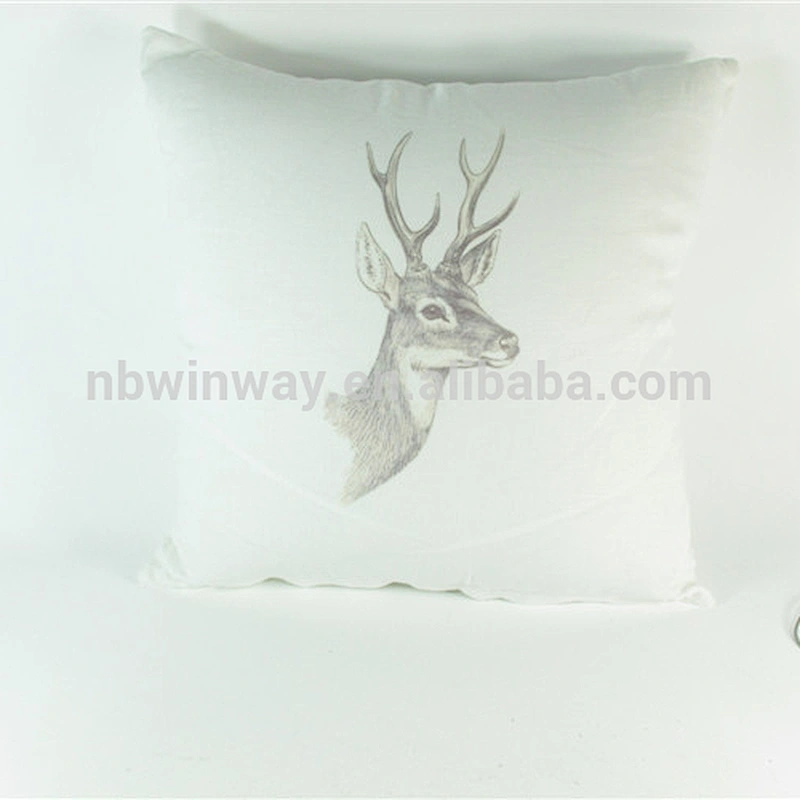 nature linen fabric digital printing sofa decorative cushion cover
