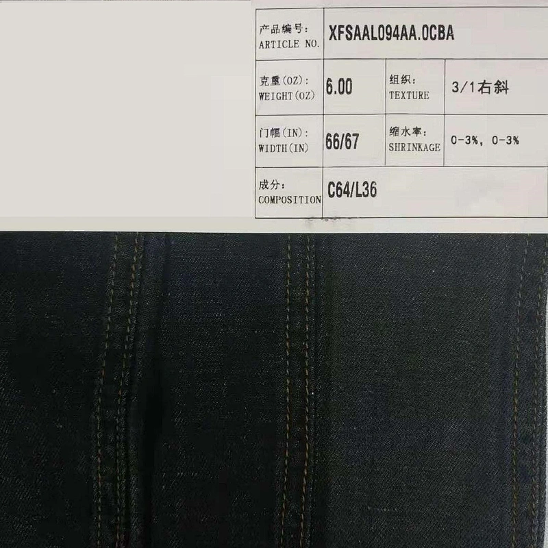 Factory manufacture trendy comfortable yarn dyed  linen and cotton denim fabric prices