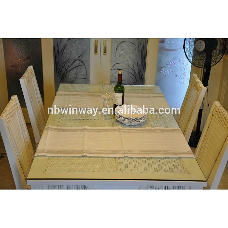 linen stripe table runner//yarn dyed table runner