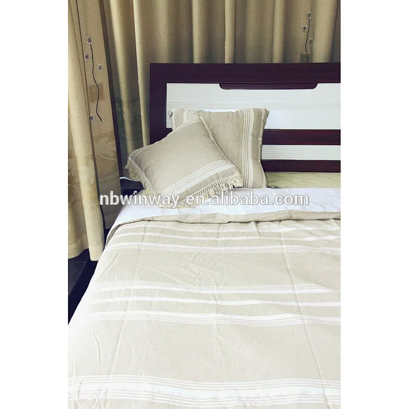 pure linen bed cover / 100% linen bedspread / pure natural linen coverlet