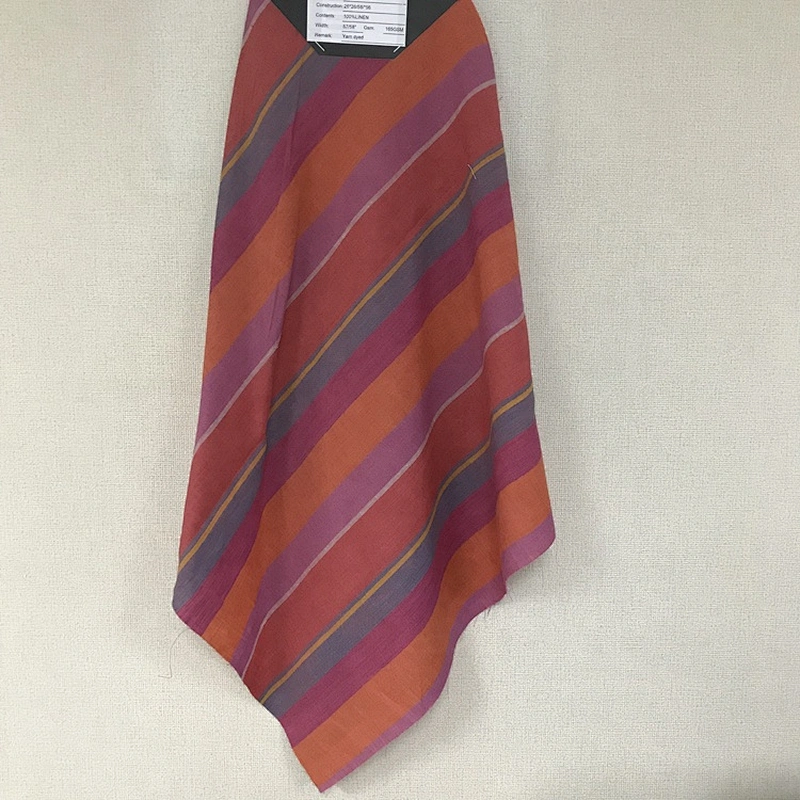 Hight Quality/Woven/yarn dyed 100%  Linen fabric for Shirt/Garment