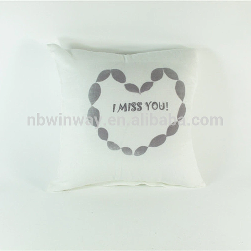 100% linen printed pillow sham / pure linen printing cushion cover