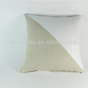 pure linen cushion double color mosaic