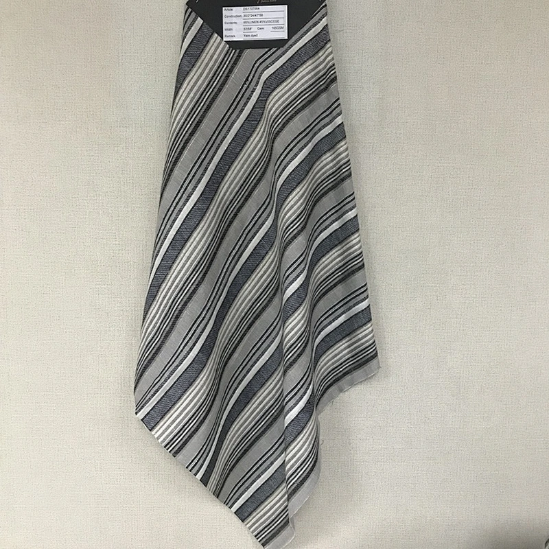 Hight Quality/Woven/yarn dyed 55% Linen 45% viscose fabric for Shirt/Garment