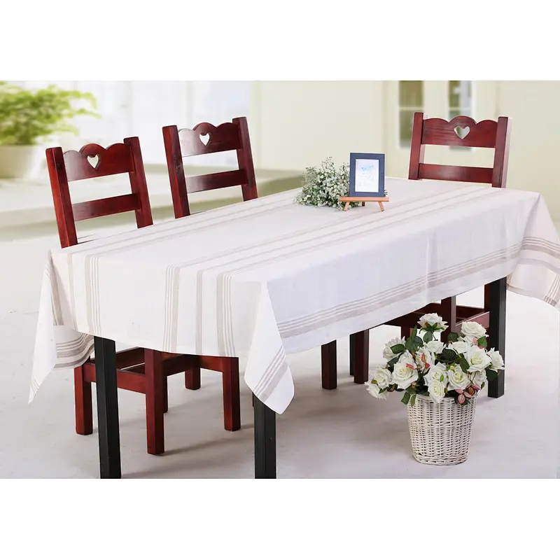 yarn dyed linen table cloth