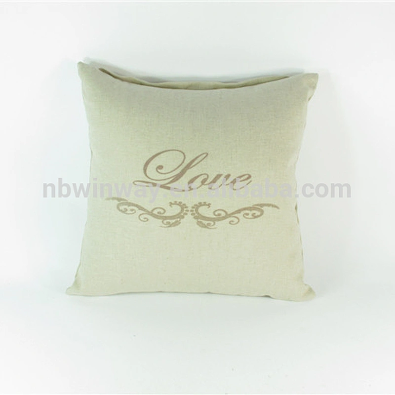 pure linen printed cushion cover
