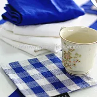 100% Linen cup mat//placemat
