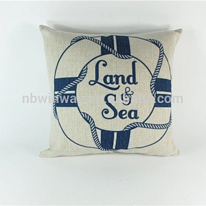 pure linen printing cushion cover
