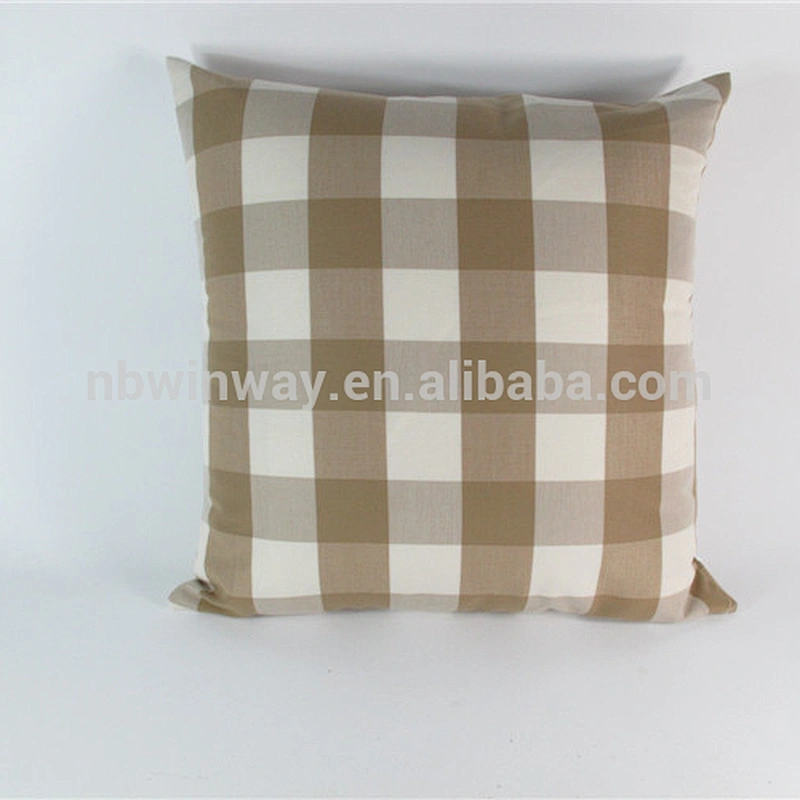 pure nature dyed linen plaid gingham back cushion cover