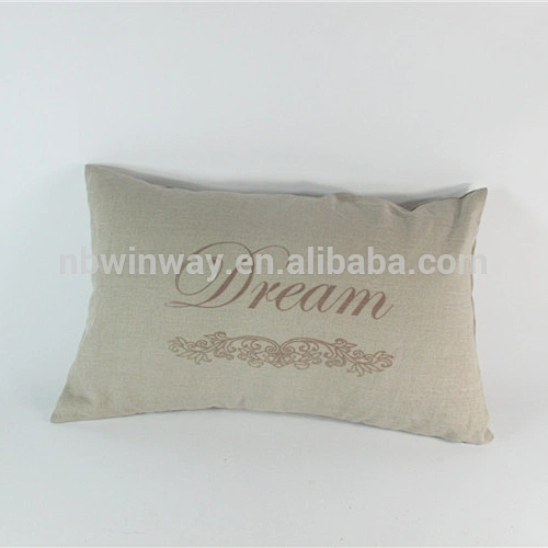 100%linen pillow case printed pillow cover