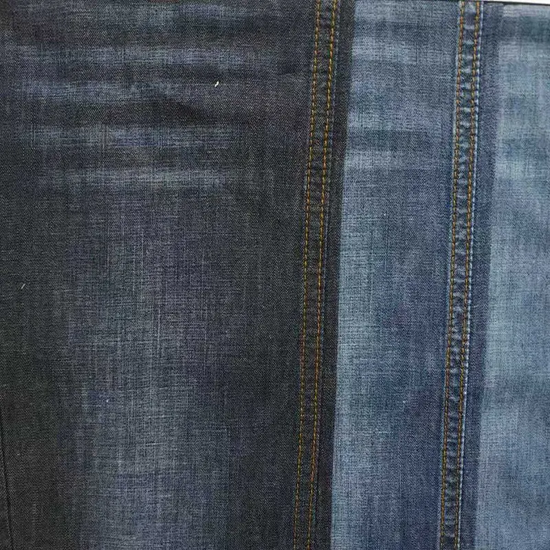Factory manufacture trendy comfortable yarn dyed  linen and cotton denim fabric prices