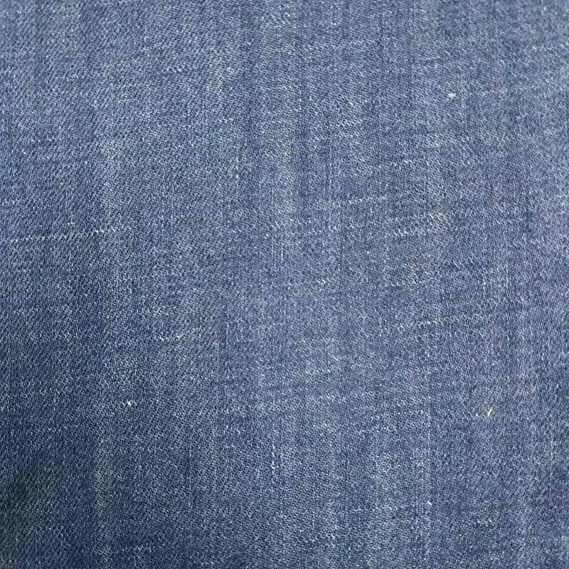 Factory manufacture trendy comfortable yarn dyed  linen and cotton denim fabric prices