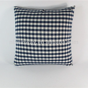 home textiles 100% linen gingham cushion cover