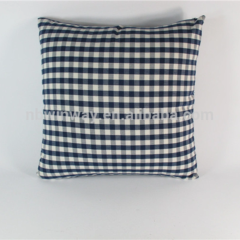 home textiles 100% linen gingham cushion cover