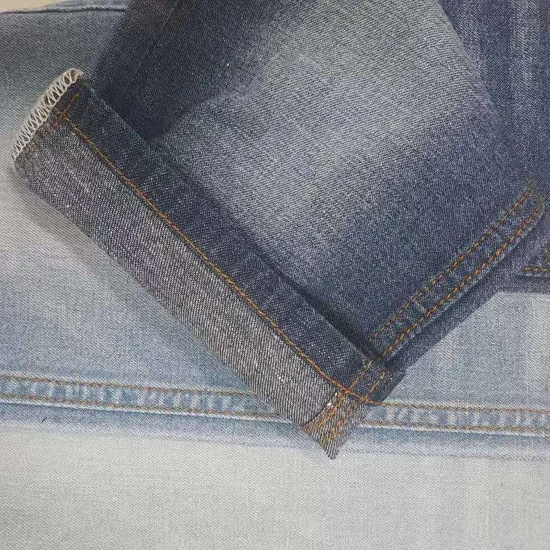 Factory manufacture trendy comfortable yarn dyed  linen and cotton denim fabric prices