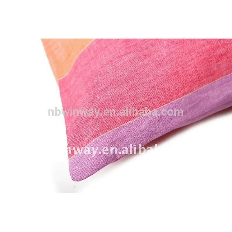 pure linen yarn dyed woven cushion cover