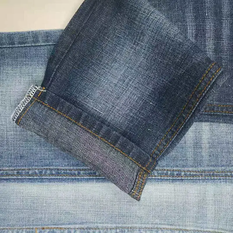 Factory manufacture trendy comfortable yarn dyed  linen and cotton denim fabric prices