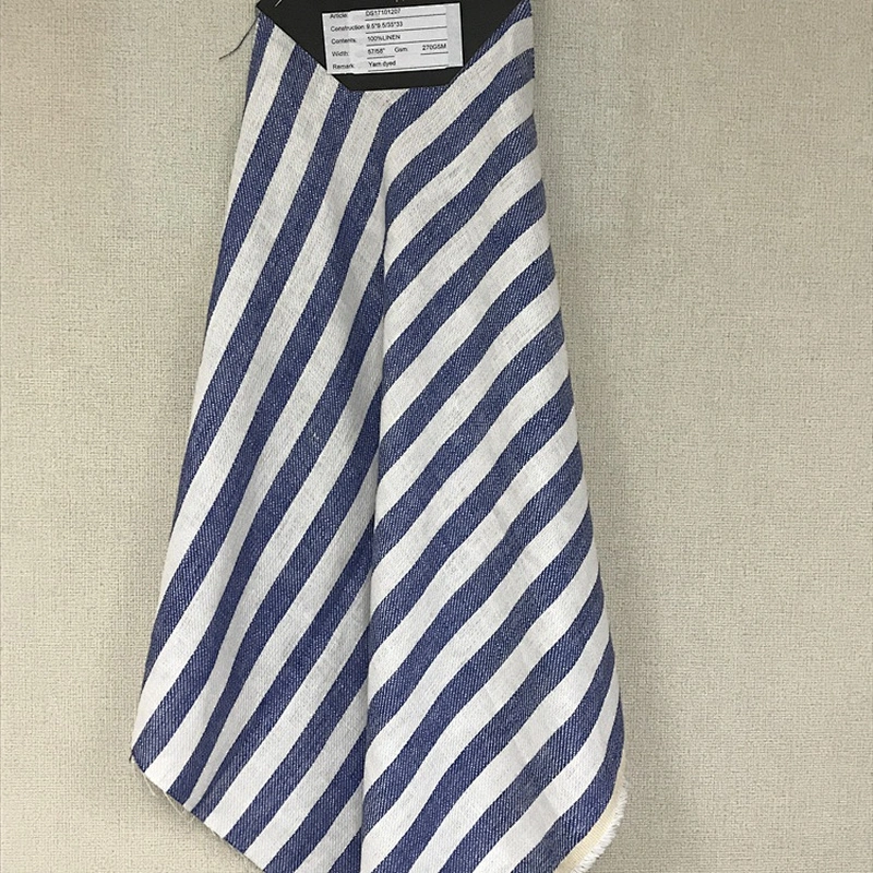 Hight Quality/Woven/yarn dyed 100%  Linen fabric for Shirt/Garment