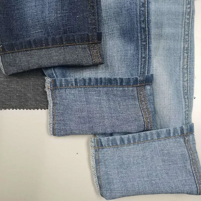 Factory manufacture trendy comfortable yarn dyed  linen and cotton denim fabric prices