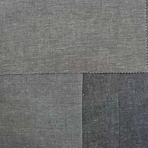 Factory manufacture trendy comfortable yarn dyed  linen and cotton denim fabric prices
