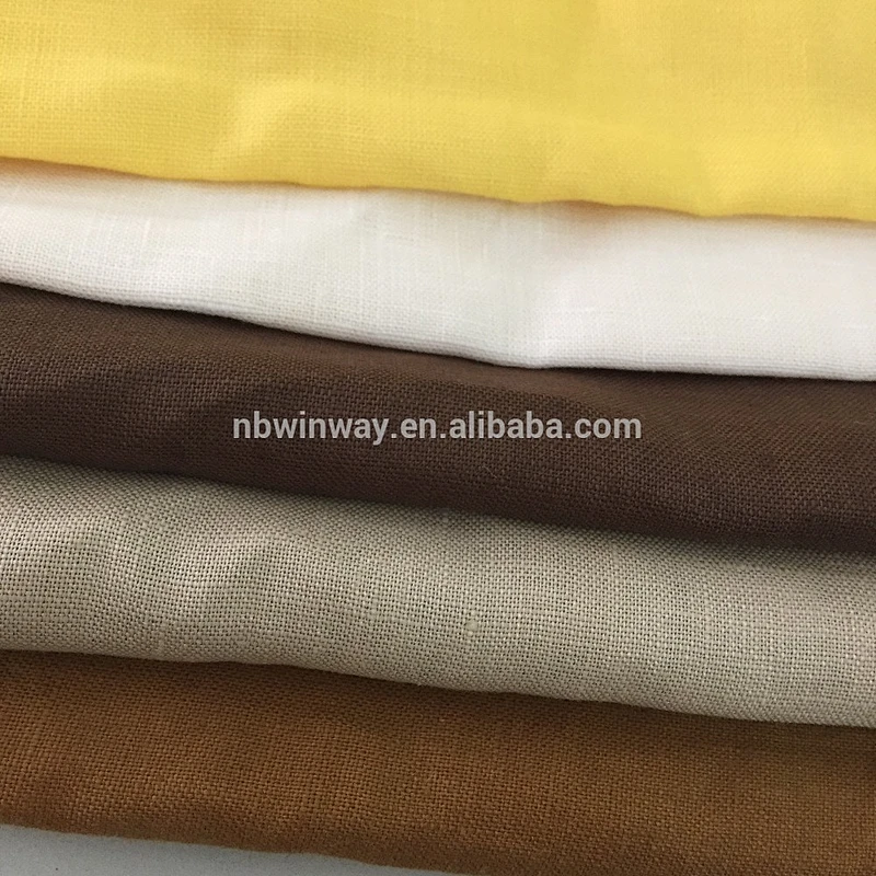 100% linen dyed fabric/ pure linen fabric/dyed yarn linen fabric