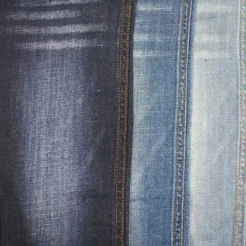Factory manufacture trendy comfortable yarn dyed  linen and cotton denim fabric prices