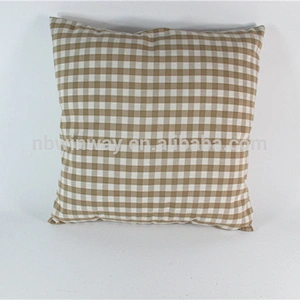 home textiles 100% linen gingham cushion cover