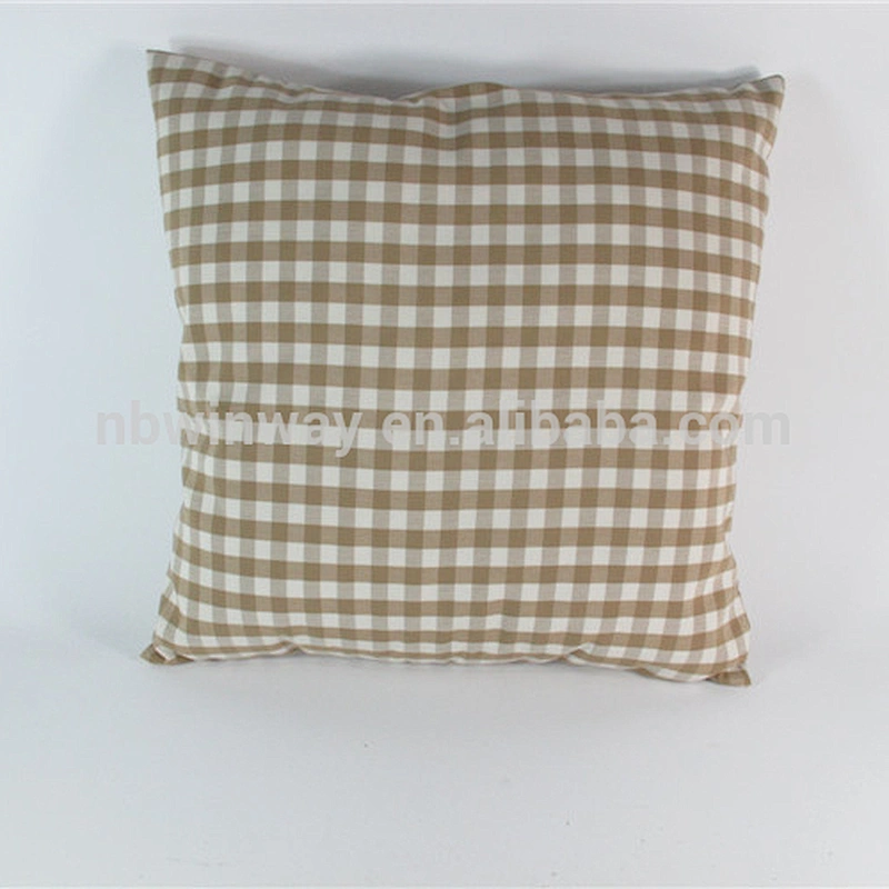 home textiles 100% linen gingham cushion cover
